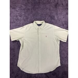 Ralph Lauren Classic Fit Men's Button Down Short Sleeve Shirt Size XL